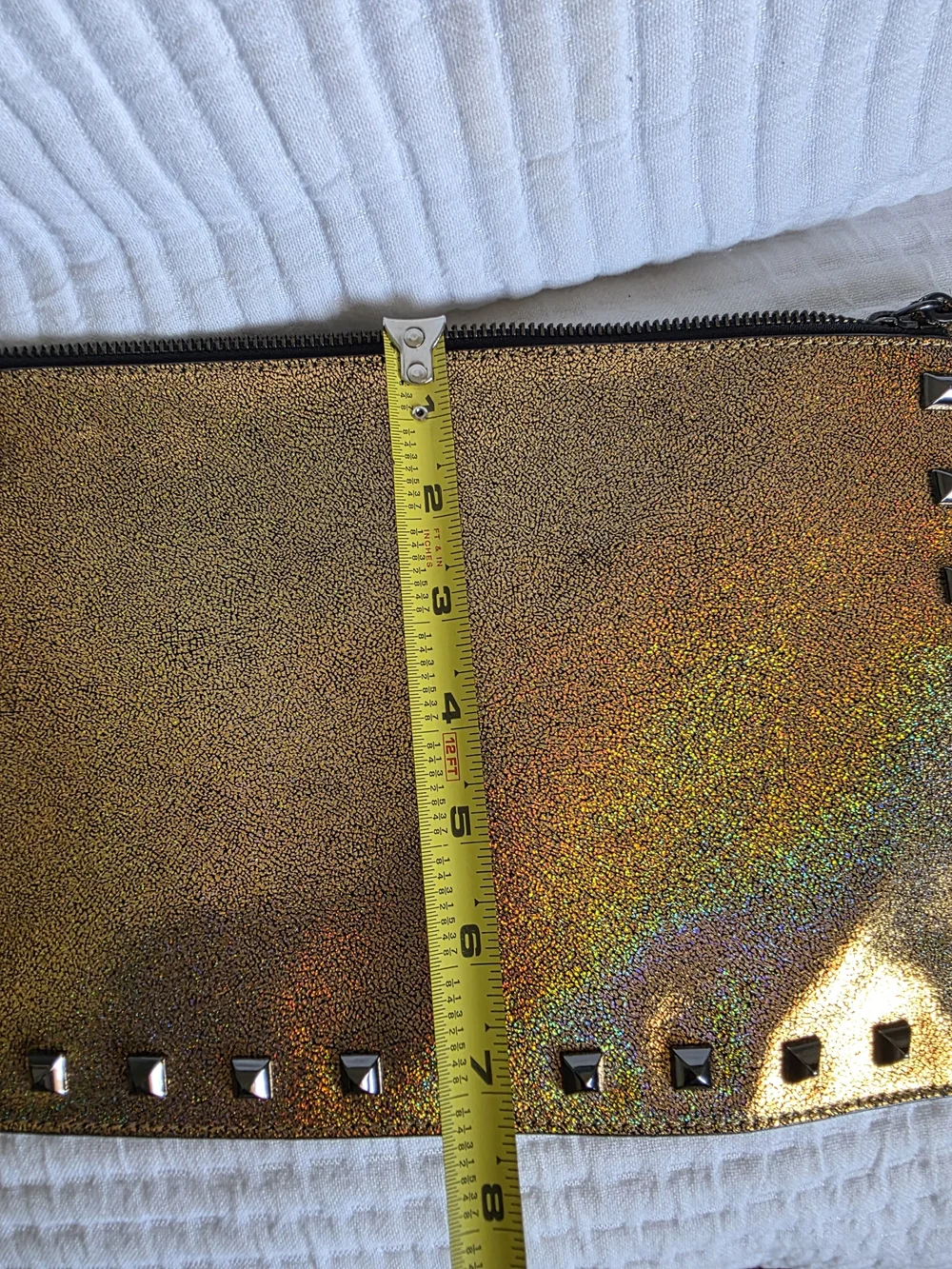 Rebecca Minkoff Iridescent Gold Studded Wristlet